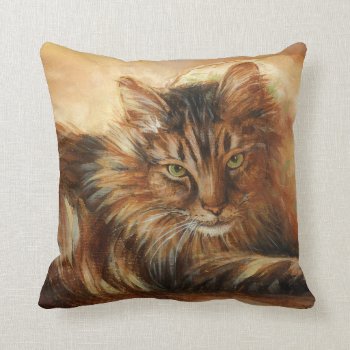 0005 Main Coon Throw Pillow by RuthGarrison at Zazzle