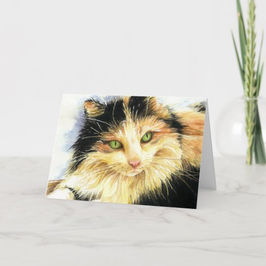 0010 Calico Cat Birthday Card | Zazzle.com
