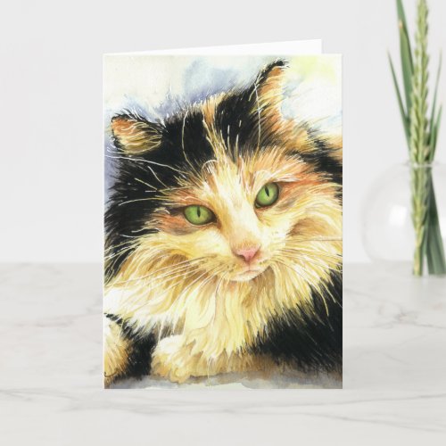 0010 Calico Cat Birthday Card