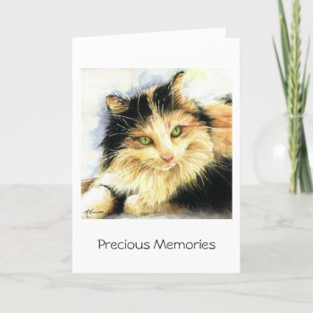 0010 Calico Cat Sympathy Card by RuthGarrison at Zazzle