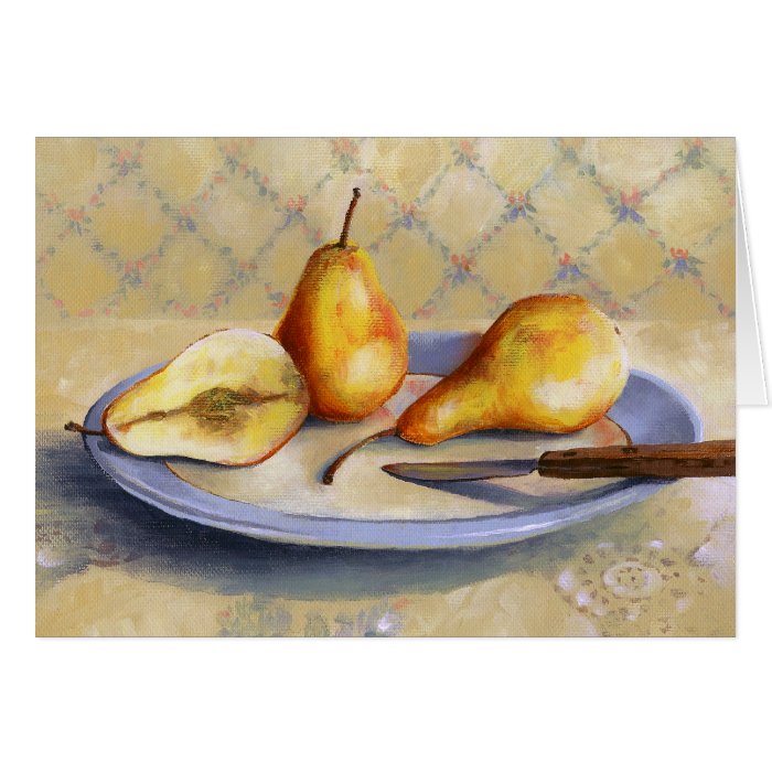 0012 Pears & Knife on Platter Cards