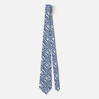 001 check flower pattern neck tie
