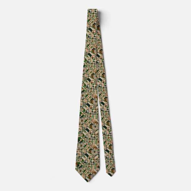 001 check flower pattern neck tie (Front)