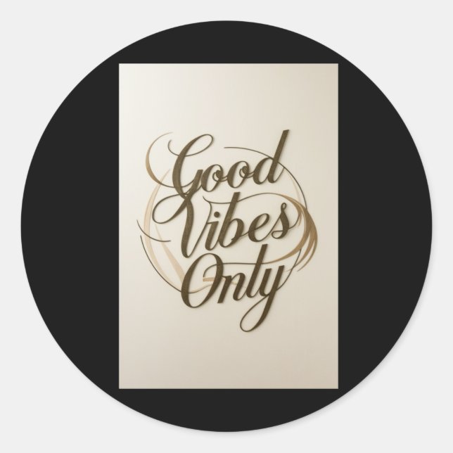 001 Good Vibes Only Sticker  (Front)