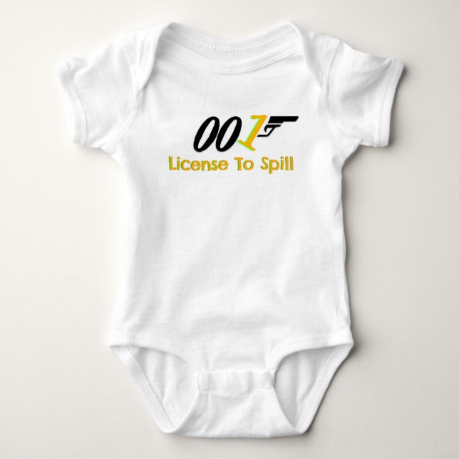 001 License To Spill Baby Bodysuit (Front)