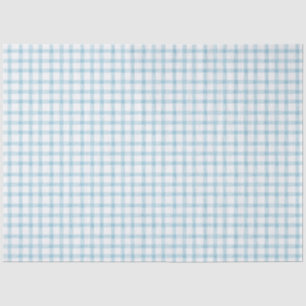 001 Sky Blue Gingham Tissue Paper
