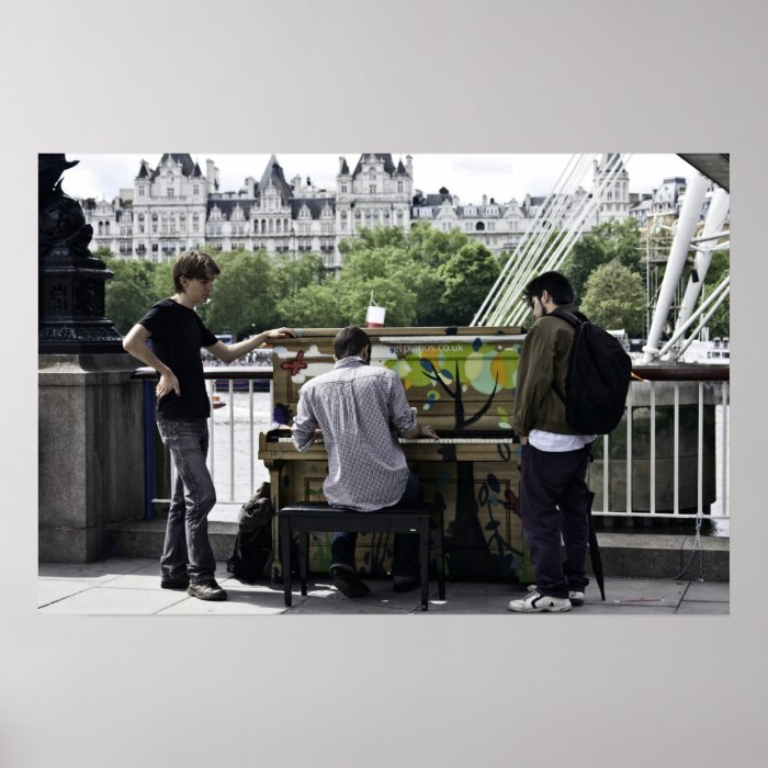 00234c Street Piano near the London Eye, London Posters