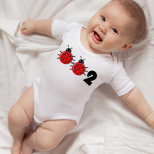 002 Cute pickleball ladybird Baby Bodysuit