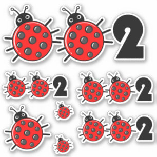 🐞002, Cute pickleball ladybird set of Sticker