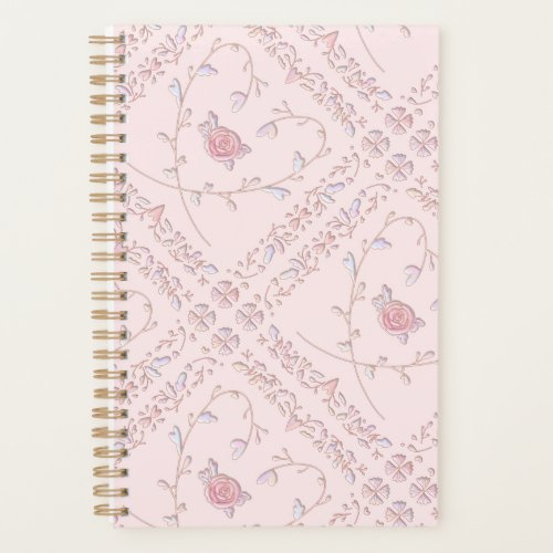 002 heart rose pattern planner