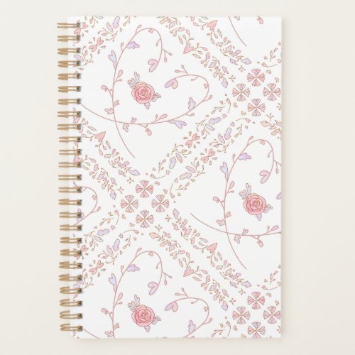 002 heart rose pattern planner