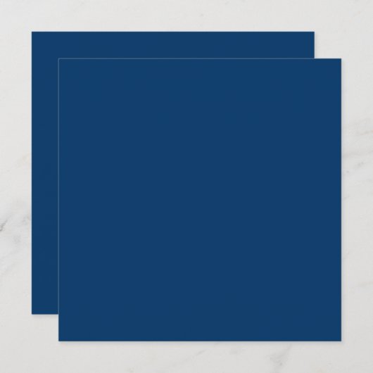 003366 Dark Blue Solid Color Background Invitation (Front/Back)