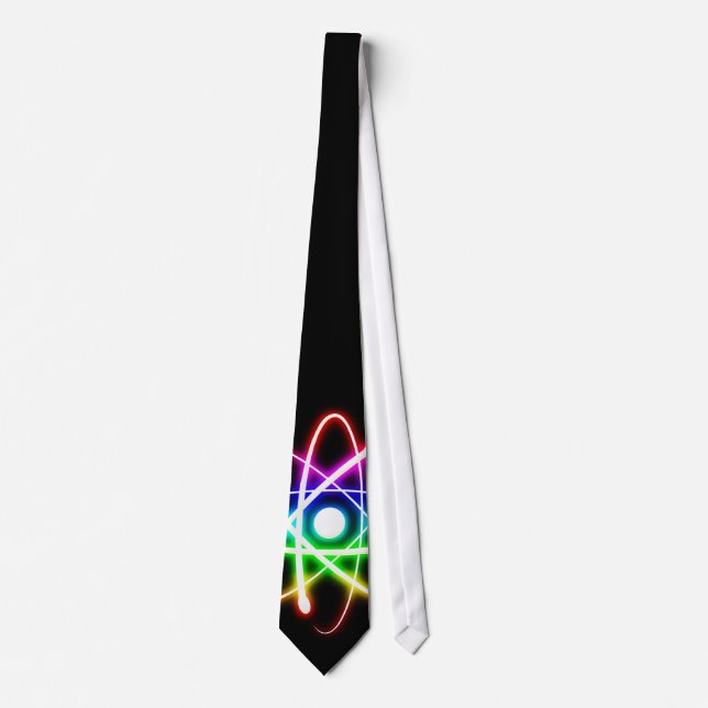 (003:04) Colorful Glowing Atoms - Black Tie (Front)