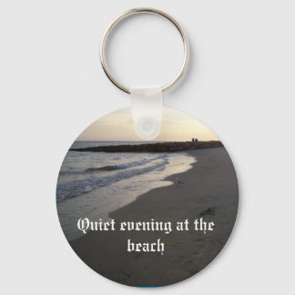 003, Quiet evening at the beach Keychain