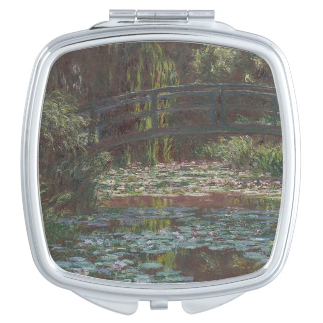004-002 Claude Monet "Water Lily Pond" Compact Mir Compact Mirror (Front)