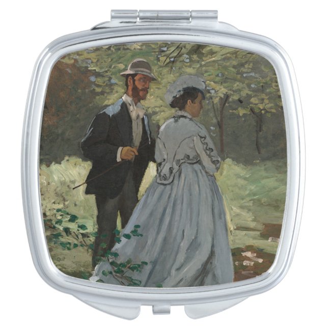 004-023 Claude Monet "Basil and Camille" Compact M Mirror (Front)
