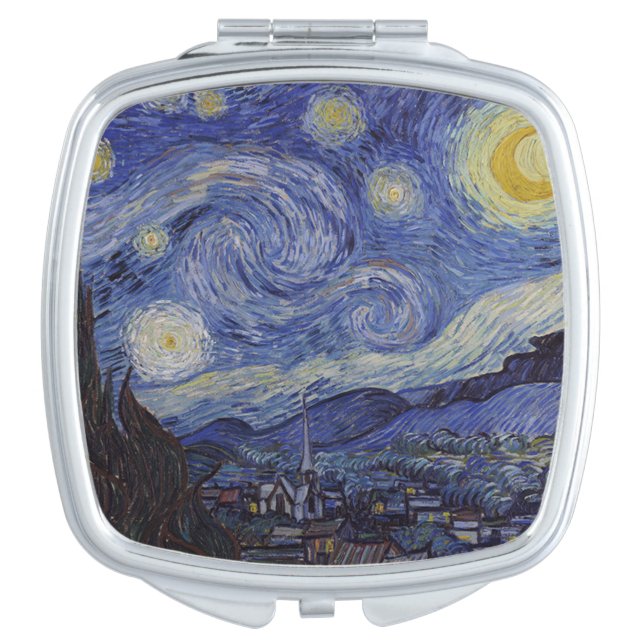 005-004 Van Gogh's Starry Night Compact Mirror (Front)