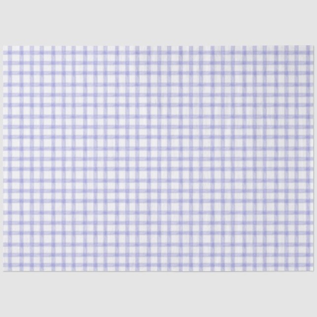 005 Iris Lavender Gingham Tissue Paper (Front)