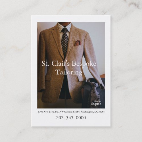 0065720-R3-007-2, St. Clair's Bespoke Tailoring... Business Card