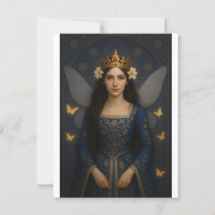 006_A fairy princess in royal blue. Postcard