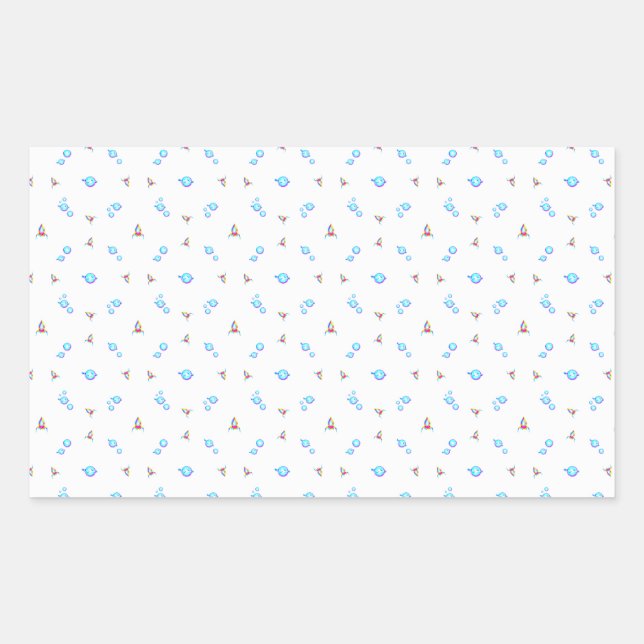 006 space rectangular sticker (Front)