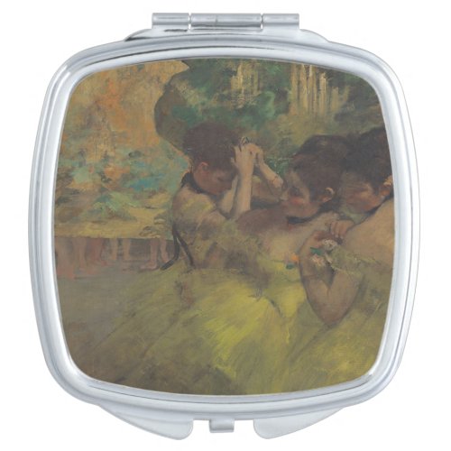 007_005 Edgar Degas Yellow Dancers In the Wings Compact Mirror