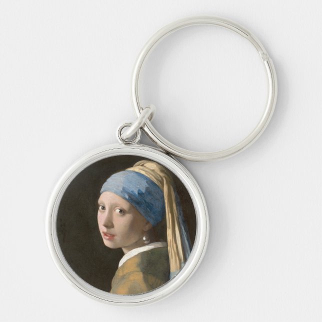 008-001 Vermeer "The Girl with the Pearl Earrings" Keychain (Front)