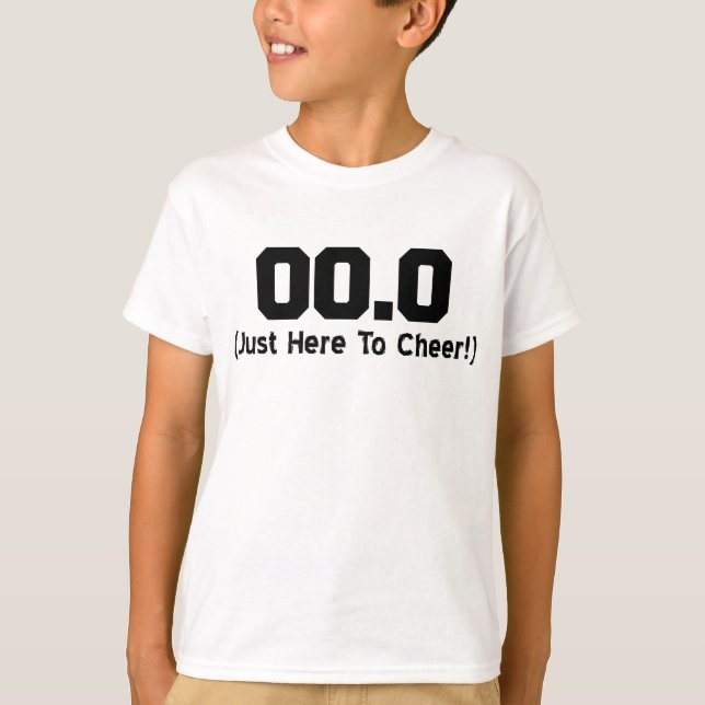00.0 Just Here To Cheer Running Spectator T-Shirt (Front)