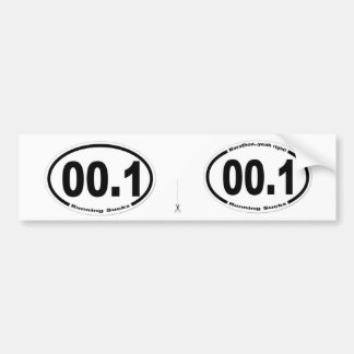 00.1    Running Sucks!! Bumper Sticker