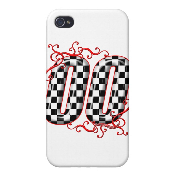 00 checkered flag number cases for iPhone 4