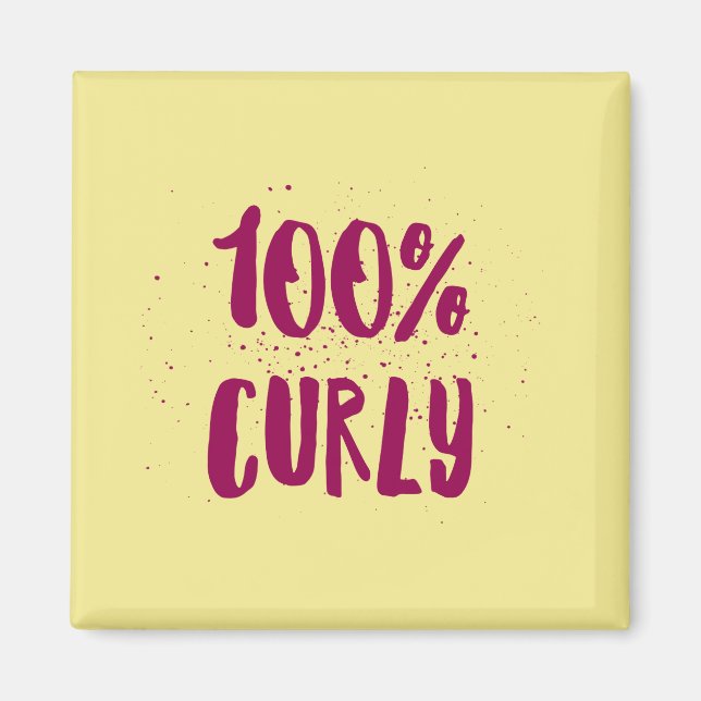 !00% Curly - for curly girls magnet (Front)