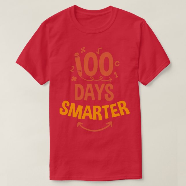 00 Days Smarter Happy 00th Day Of School Funny T-Shirt (Design Front)