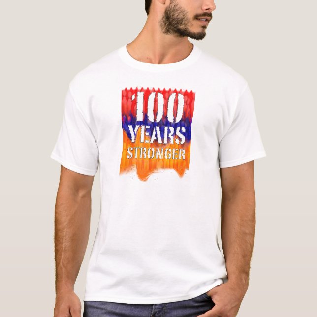 00 Years Stronger Armenian Men's Basic T-shirt (Front)