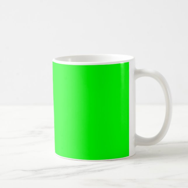 00FF00 Lime Green Coffee Mug (Right)