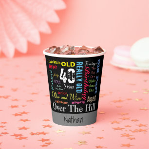 00th Birthday - Personalize Paper Cups