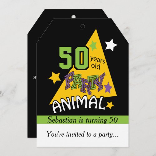 00th Year Old Party Animal _ Birthday Invitation