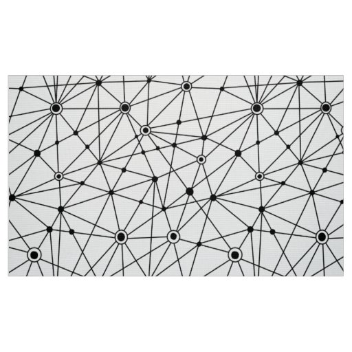010316 Network - Black on White Fabric