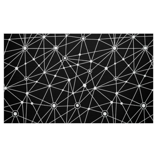 010316 Network - White on Black Fabric