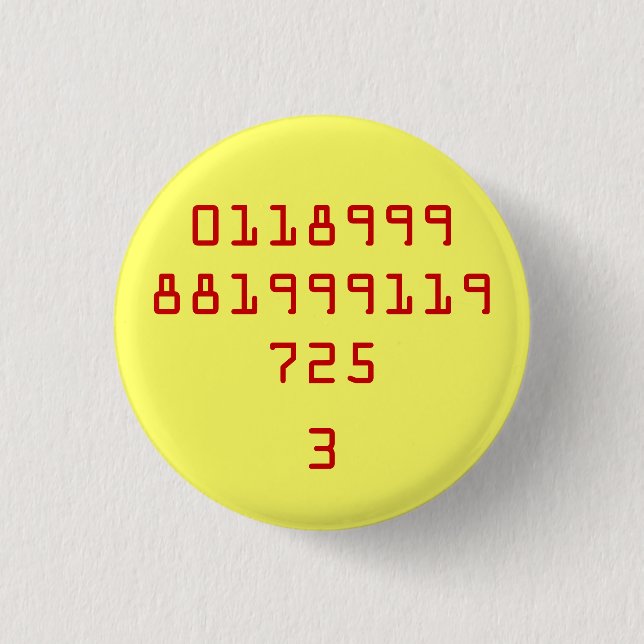0118999881999119725, 3 BUTTON (Front)