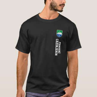 011 Cazin Bosnia Flag Last Name Coat Of Arm Emblem T-Shirt