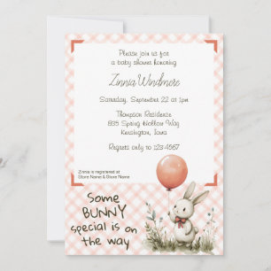 011 Terracotta • Some Bunny Special Baby Shower Invitation