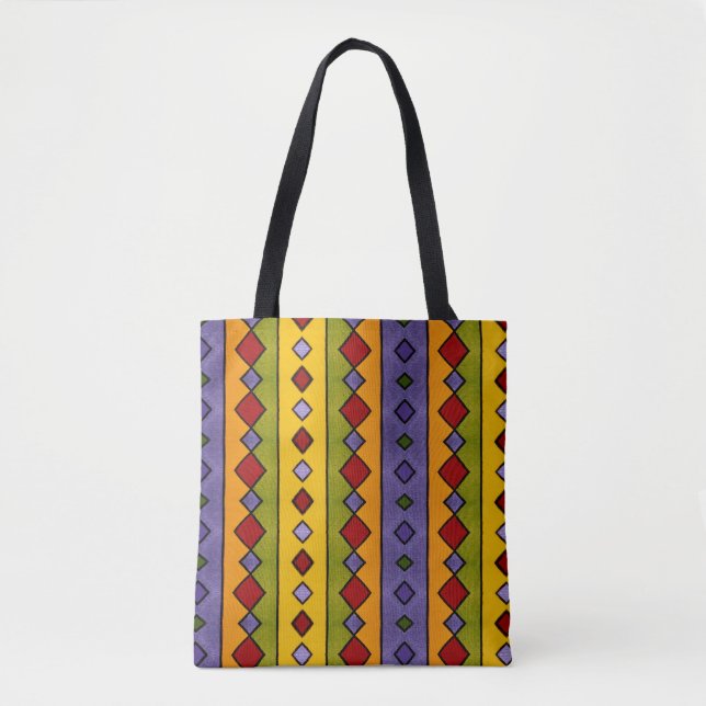 0124 - Diamonds Pattern  - Tote Bag (Front)