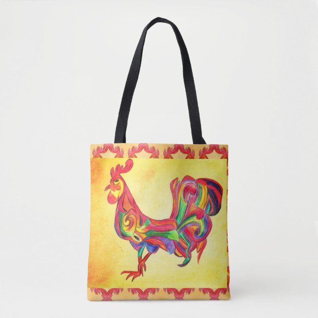 0128 - Rooster Tote Bag (Front)