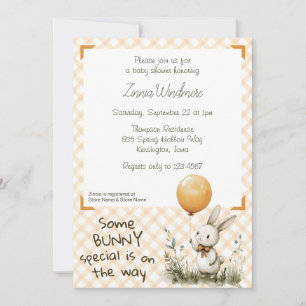 012 Copper Orange • Some Bunny Special Baby Shower Invitation