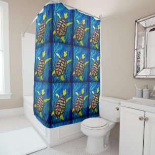 0136 - Turtle Pattern - Shower Curtain