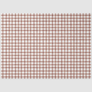 013 Chocolate Brown Gingham Tissue Paper
