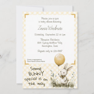016 Marigold • Some Bunny Special Baby Shower Invitation