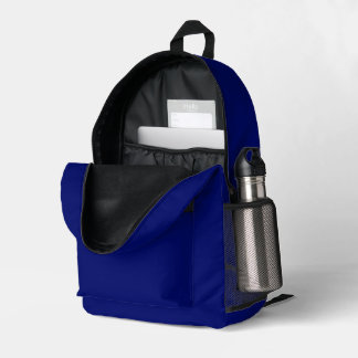 #017 Dark Royal Blue Color Collection Printed Backpack