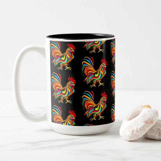 0180 - Rooster Mug (With Donut)