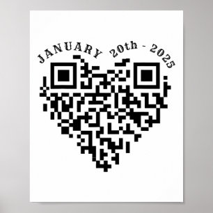 01-20-2025 Funny Trump Dance Troll Qr Scan Preside Poster